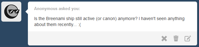 askbreejetpaw:  It wasnt necessarily ‘canon’ but its the biggest ship they’ve