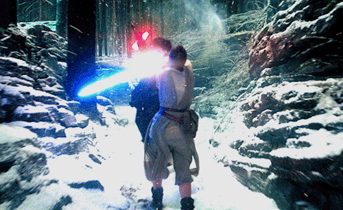 1captainswan1: “Holding the haft of the lightsaber in both hands, she ignited the beam—a
