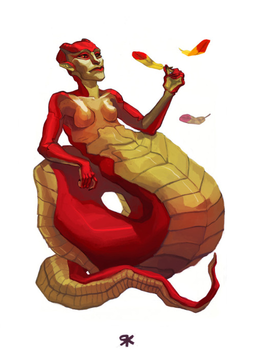 Monster girl: Naga this one was fun. of course the snake lady was fun. this was from the last batch 