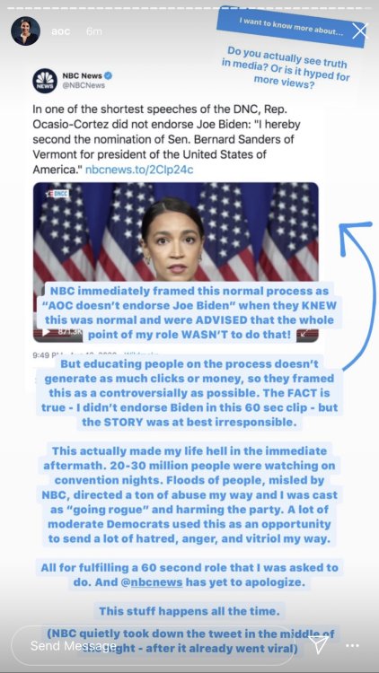 abingdonii: elphabaforpresidentofgallifrey:  ok so AOC’s tips for consuming news critically are???? phenomenal??? they’re better than my entire undergraduate education in political communication. it took my entire career up until this point in news