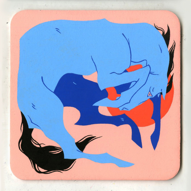 SALUT! 4 show for Gallery Nucleus Portland 2019. “Mare”, “Crane”, and “Bull”. Find prints and more.