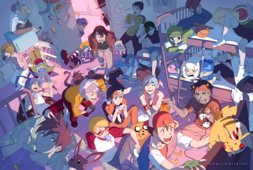 awesomedigitalart:  CRAZY GAME NIGHT by einlee