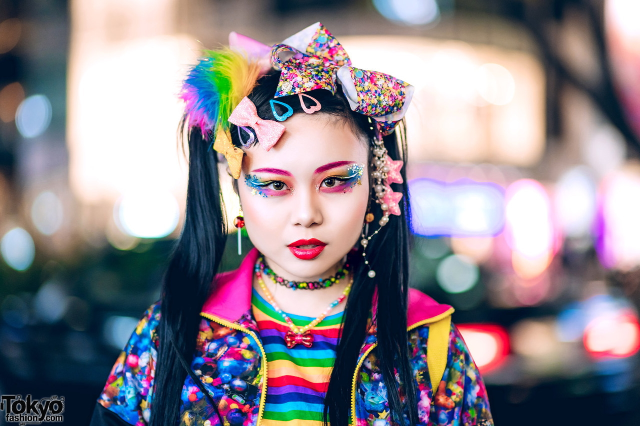 tokyo-fashion:  Japanese art school student Chami on the street in Harajuku wearing