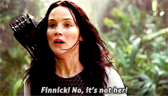 scarletvsion:  “It’s all right, Finnick. It’s just a jabberjay. They’re playing a trick on us,” I say. “It’s not real. It’s not your … Annie.”“No, it’s not Annie. But the voice was hers. Jabberjays mimic what they hear. Where did