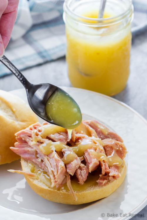 This mustard sauce is a must have when you’re serving ham! Easy to make, it keeps for a long t