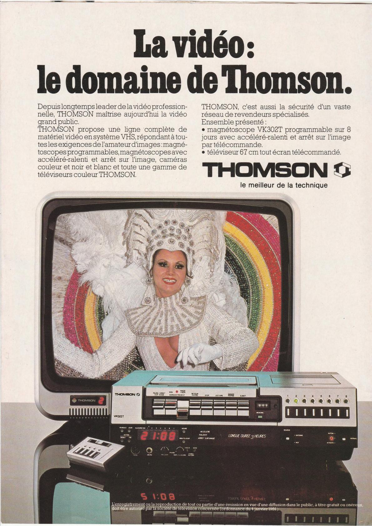 <p>Thomson VCR (French Ad from 1980)</p>
