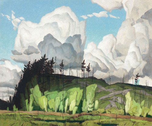 having-it-all: Alfred Joseph (A.J.) Casson  (Canada,1898 - 1992)  Summer Paradeoil on boar