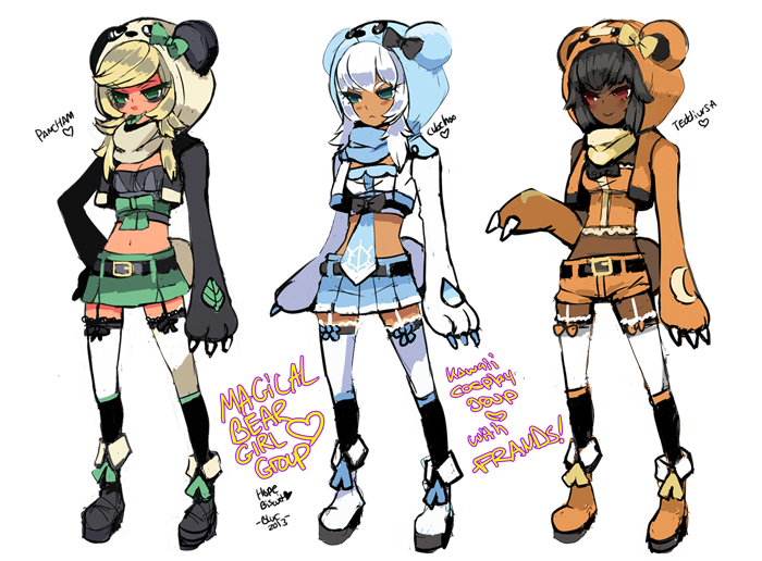 teddiursa, katy, combee, smoliv, heracross, and 1 more (pokemon and 1 more)  drawn by sapphire_ethu
