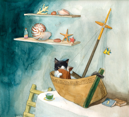 vivedessins:So I love children’s book illustration, and since I’m a cat person I’ve been wanting to 