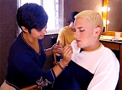 shadysstuff:  Eminem getting his Britney Spears on [x] 