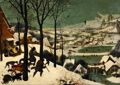 beatonna:magictransistor:Pieter Bruegel the Elder, Hunters in Snow (Jäger im Schnee), 1565.Bruegel w