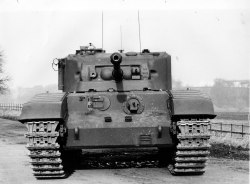 bmashina:    Experienced English A43 infantry tank “Black Prince” to the test,1944.   
