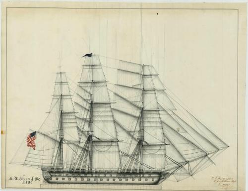 ltwilliammowett: Sail Plans of  US Ship Congress, a Ship of the line, US Ship General Pike, US Sch