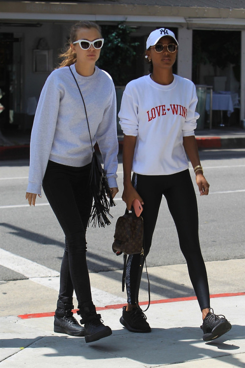 Josephine & Jasmine spotted out for lunch at Villa Blanca in Beverly Hills - April 24th, 2018.