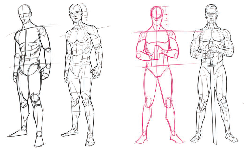 Pose Reference — Some of my new standing pose references in book 5.