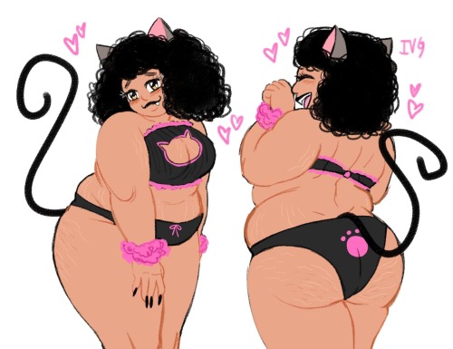 orquidialgbt:body positive cat girl edition I did at 3 am cause I was wild