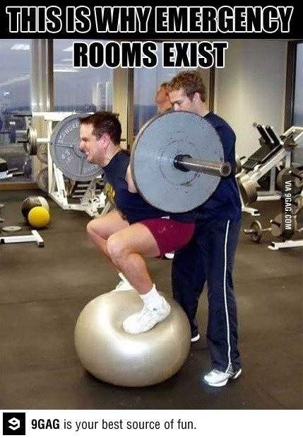 I never understood why people do squats on a swiss ball