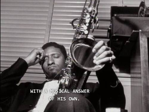 conelradstation:John Coltrane and Sonny Rollins in Jazz (dir. Ken Burns, 2000)