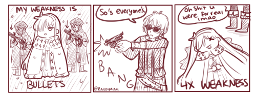 raionmimi: Posting this by itself because it’s one of the dumbest comics I’ve ever drawn