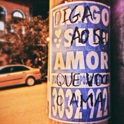 i-n-d-i-o:  cmbsff:   &ldquo;Diga ao seu amor que você o ama.&rdquo;  É só o que quero fazer.  Te amo. 