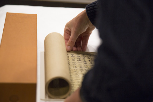 thegetty:Installing the World’s Oldest Dated Printed BookThe Diamond Sutra from the @britishlibraryc