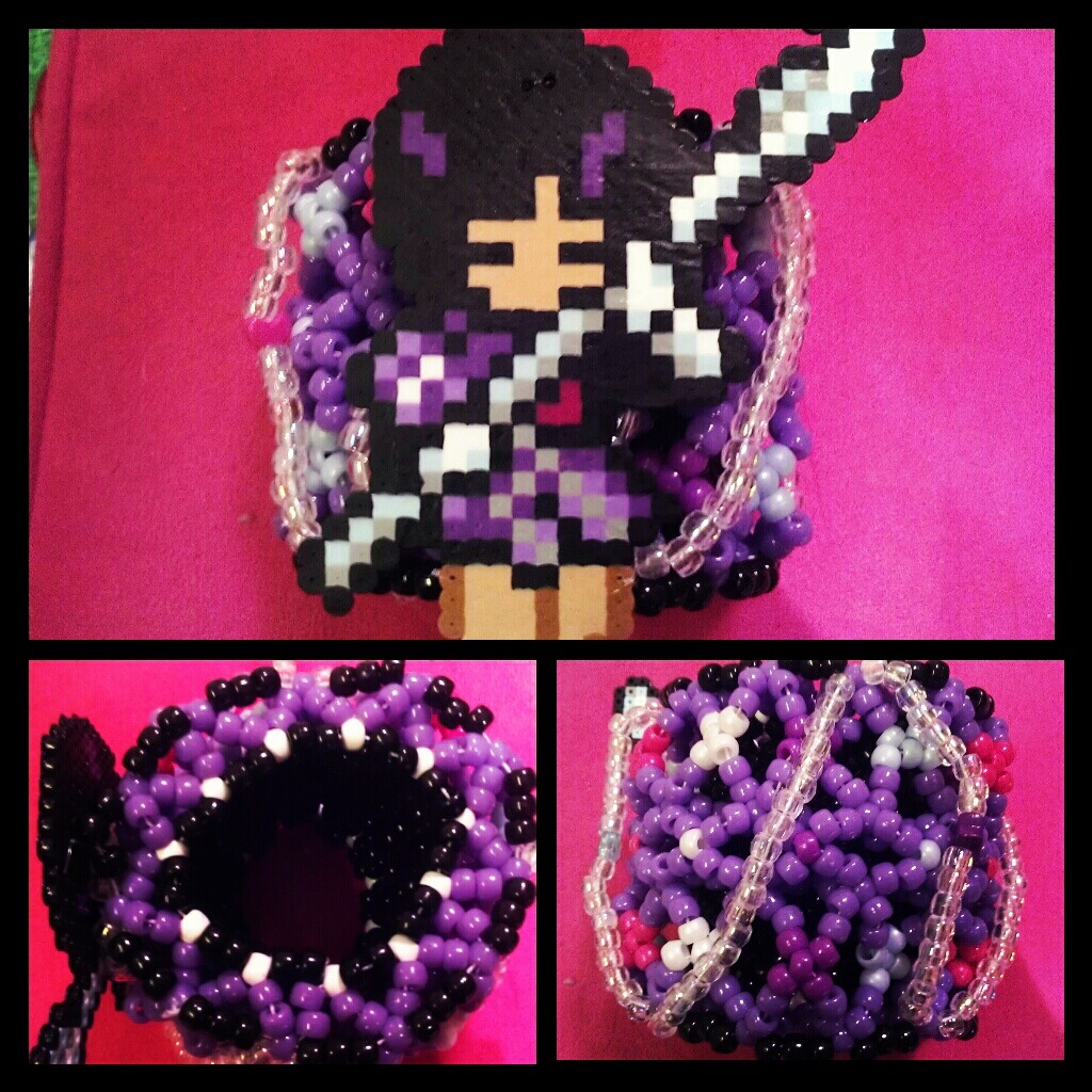 Sailor Saturn cuff I made for Sarah as part of a secret santa gift.