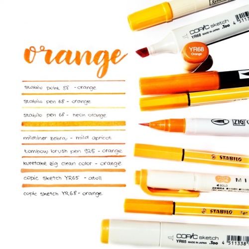 nephena-studies: [08/09/2017 09:43] Color coded swatches of my favorite pens  //these gained about z