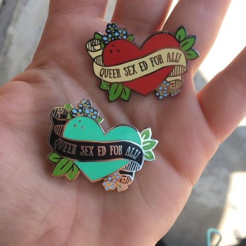 Buy a Queer Sex Ed For All pin and directly support Queer Sex Ed! All proceeds to benefit Scarleteen