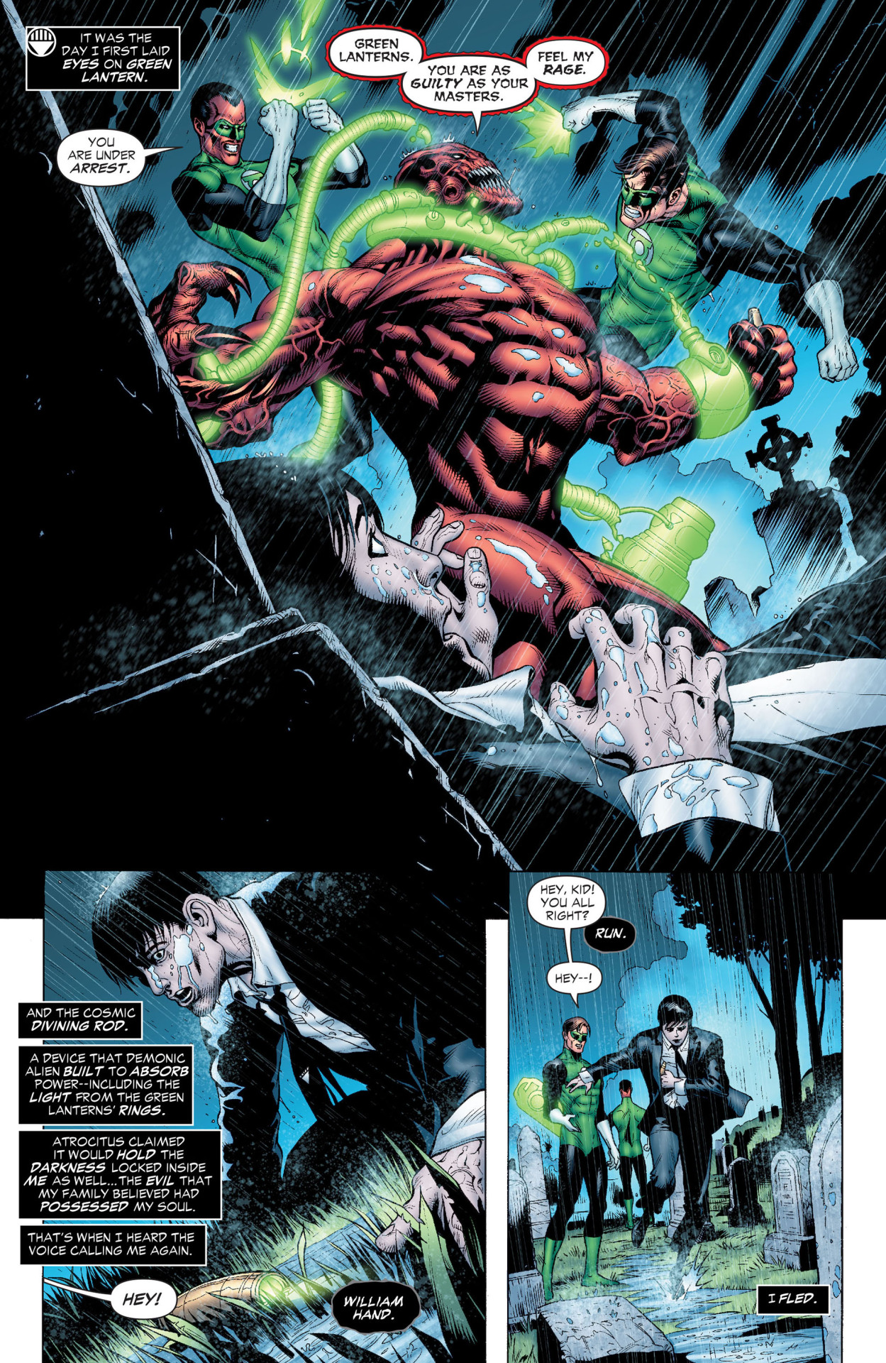 highendcollectibles:  Green Lantern 43 - Prologue to Blackest NightBlack Hand kills