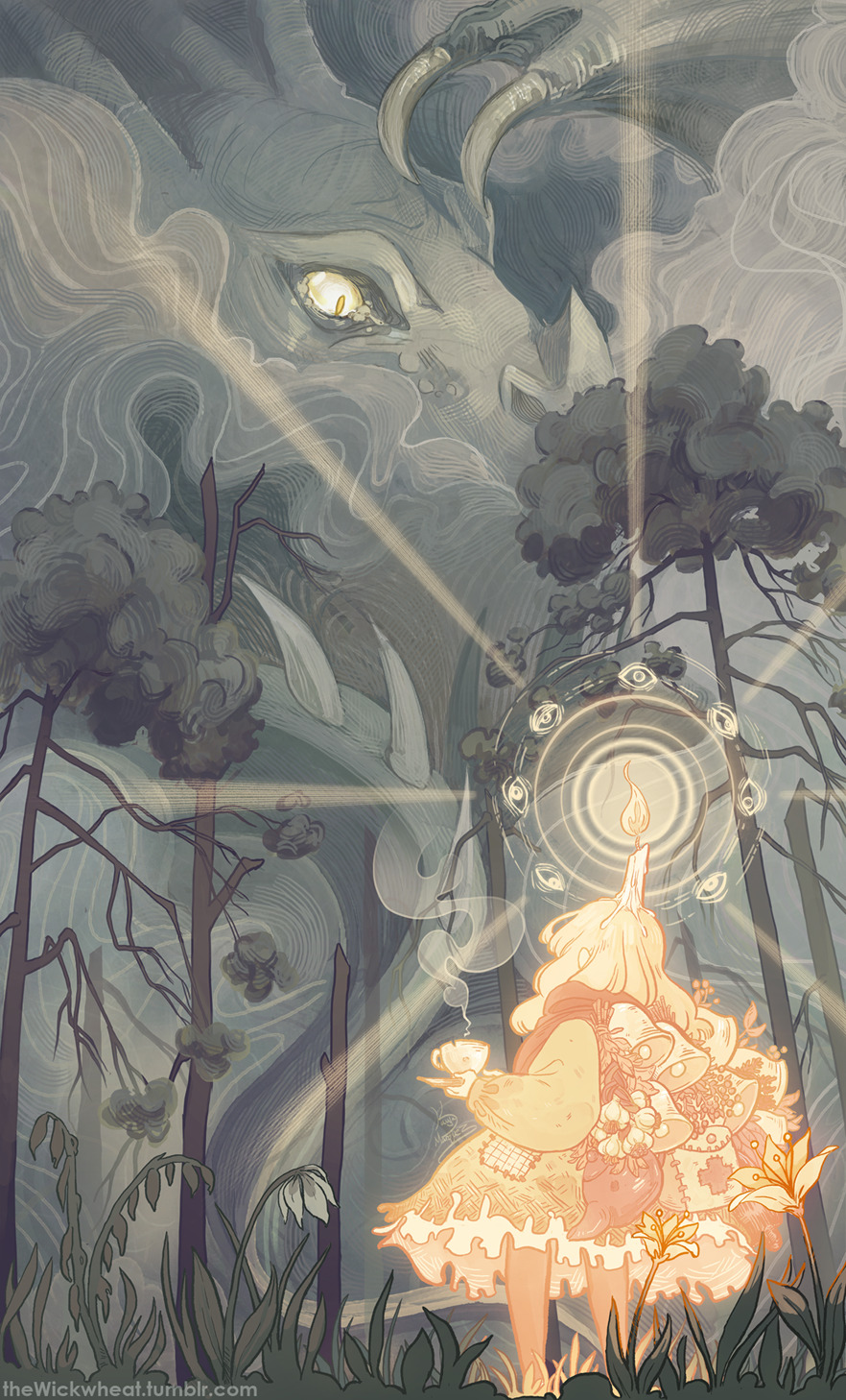 thewickwheat:  This was the final project for a contemporary illustration class and