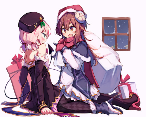 wholesomeyuri: ✧･ﾟ: *✧ Christmas ShamiMomo ✧ *:･ﾟ✧♡ Characters ♡ : Momo Chiyoda ♥ Yuuko Yoshida♢ Ani