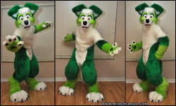furryfurryfurryfurryfurry:  Green pup by LatinVixen   Omg this suit though