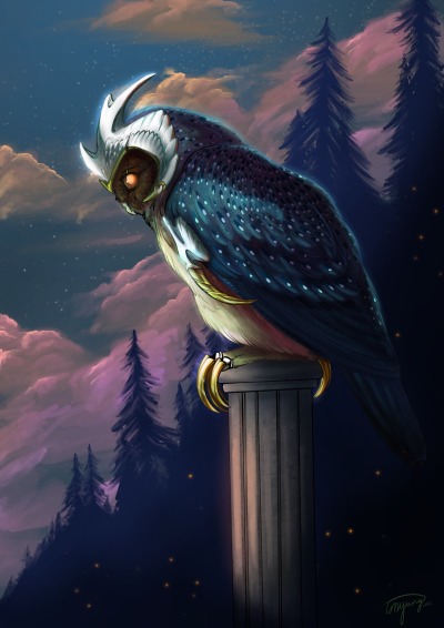 artwithteggy:Just a fun owl I made this morning inspired by Legend of the Guardians: