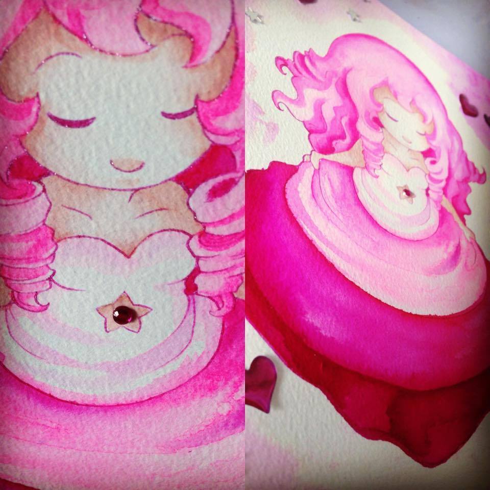 stevenuniverse-art:I wanted to share my Rose Quartz Drawing with you guys &lt;3