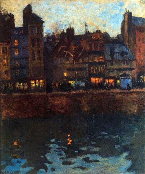 Pier of Le Havre in the Evening, 1901, Raoul DufyMedium: oil,canvashttps://www.wikiart.org/en/raoul-