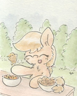 slightlyshade:  Picnic table treats.  <3!