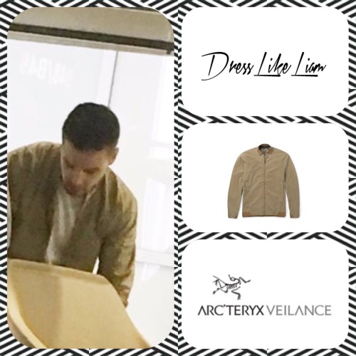 Liam at DFW Airport, 8 May 2016. Jacket | Arc'teryx Veilance Nemis stretch-shell bomber£320 | Mr. 