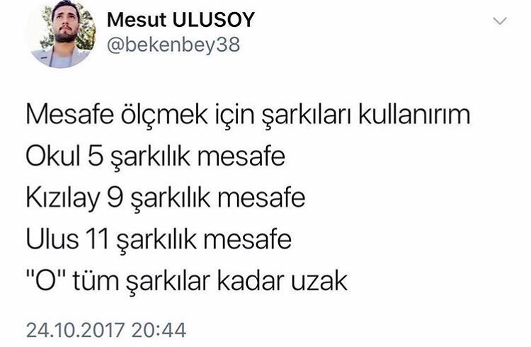 Mesafe ölçmek için...