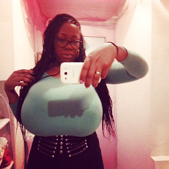 lovethemblacktitties:  Damn again, girl stacked 