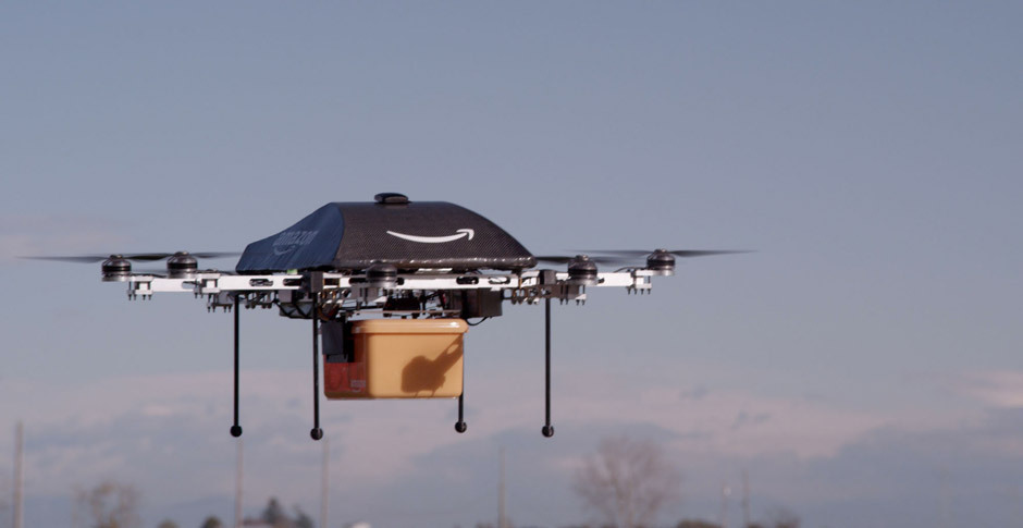 Amazon drones are coming to your front door.
Yes, this is real.