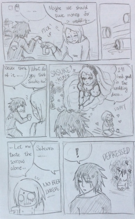 synthiachen1995:  synthiachen1995:  I tried to draw another kind of comic, but it was… So hard to draw only by pencil? I would like to draw more in this style in the future, but it really takes long time. Improve+ing!!!  what Sakura missed…(///_///)