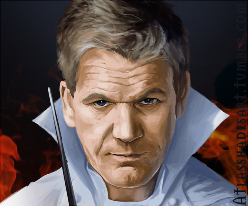 atlasshadesart:For my birthday today I decided to draw Gordon Ramsay as the potions teacher at Hogwa