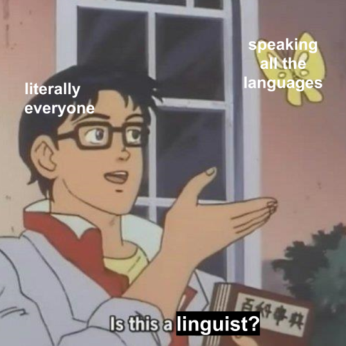 allthingslinguistic:Linguistics takes on the “Is this a pigeon” meme. 