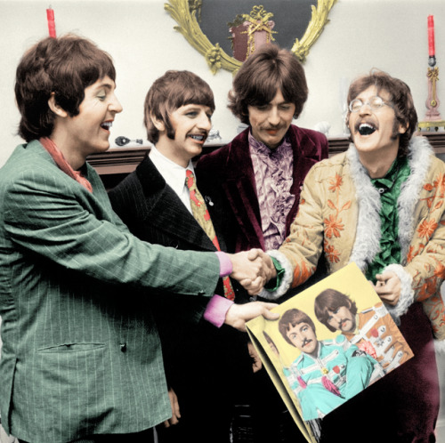 the beatles 1967 —colored by @yesterdey