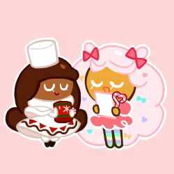 cookiekinstim: ☕/ ☕/ ☕  ☕ best friends cocoa cookie and cotton candy cookie stimboard for nonny!