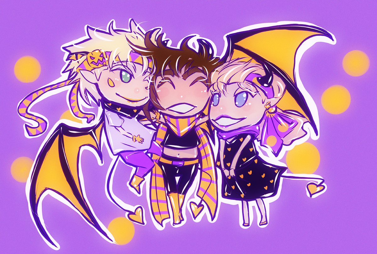 churriart:  Some JJBA Halloweenies. 