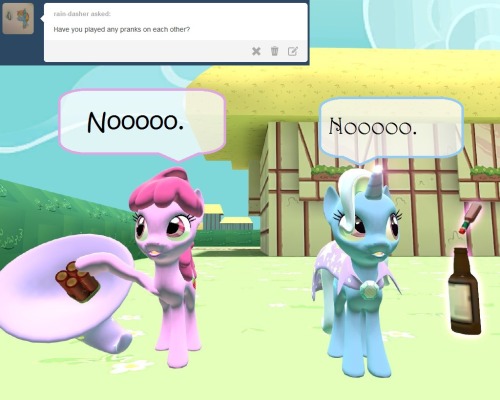 asktrixandberry:  Both: Now what would ever make you say that?  X3!