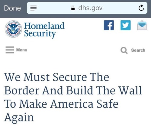 clayandsorcery: corporationsarepeople: @amillennialdog on twitter: The DHS posted a 14-word headline