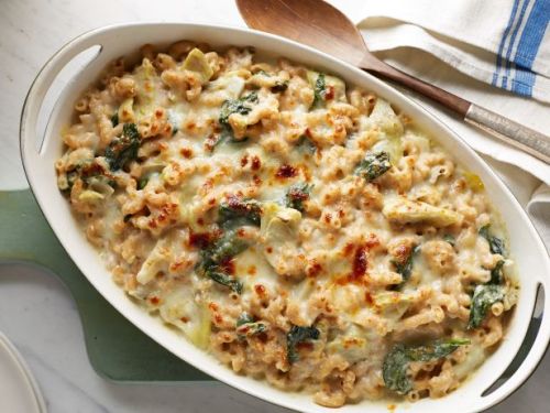 foodnetwork:Recipe of the Day: Spinach-Artichoke Mac and Cheese Stir in powerhouse ingredients like 