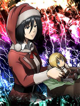 Comparing Eren, Levi, and Mikasa’s Christmas DLC costumes in the KOEI TECMO Shingeki